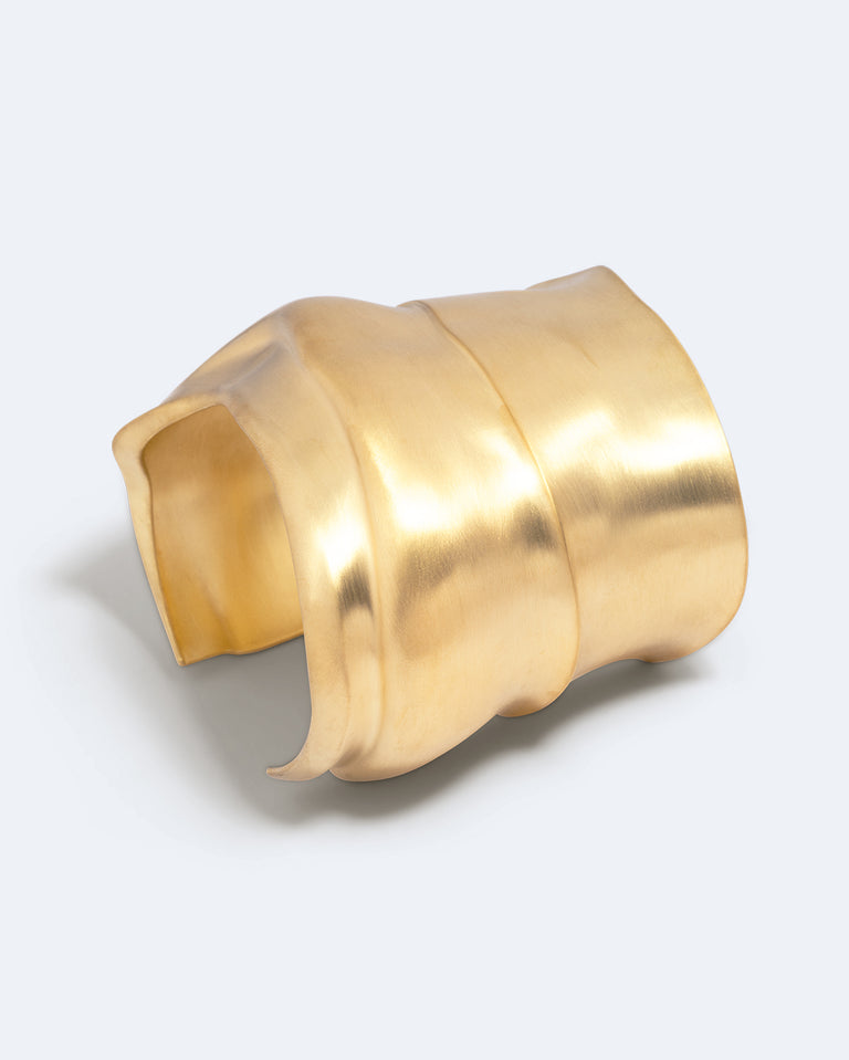 Foreshore - Satin Gold Plated Cuff