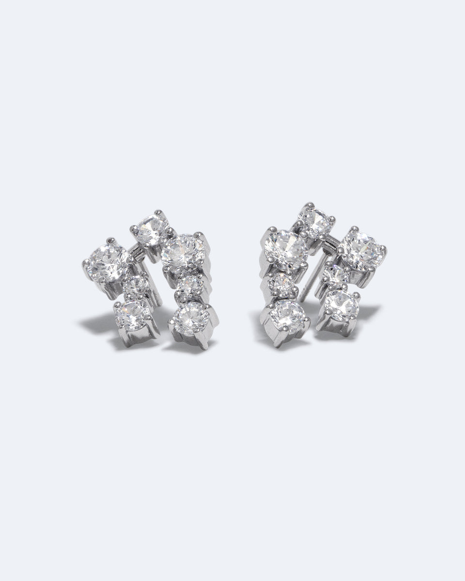 Myth - Zirconia and Rhodium Plated Earrings