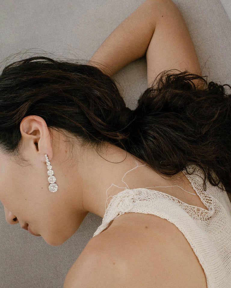 A Series of Unfortunate Compliments - Zirconia and Sterling Silver Earrings