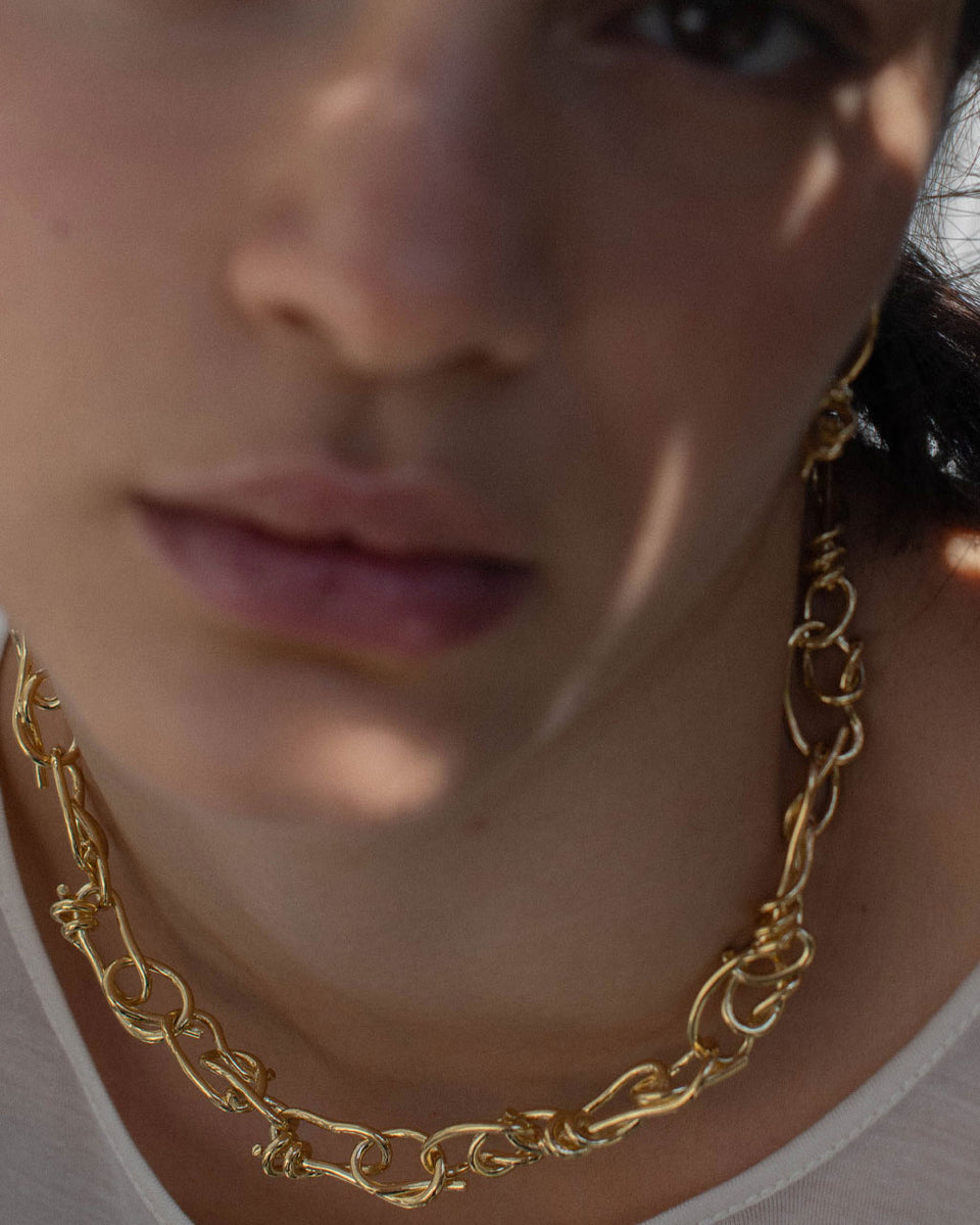 "Notsobig" Thread I - Recycled Gold Vermeil Earrings