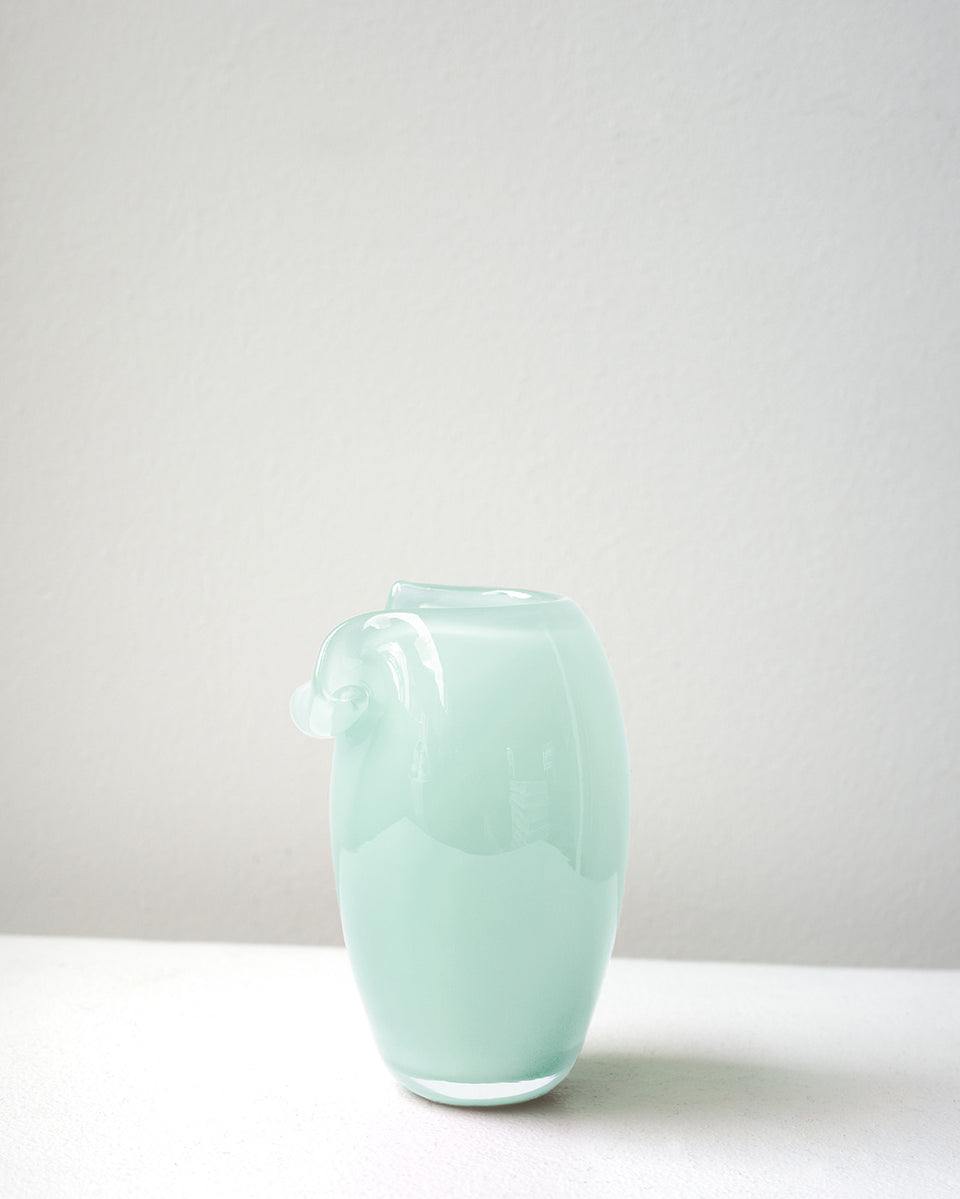 B159 - Recycled Glass Mini Vase in Mint Green
