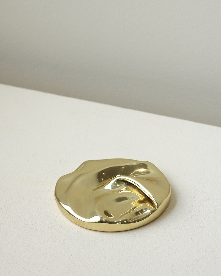 The Compact - Brass Pocket Mirror in Gold