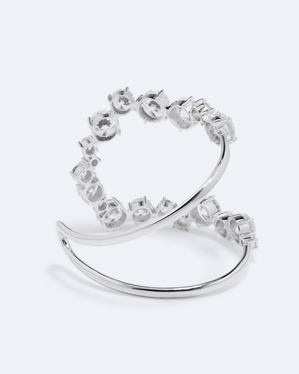 Myth - Zirconia and Rhodium Plated Cuff