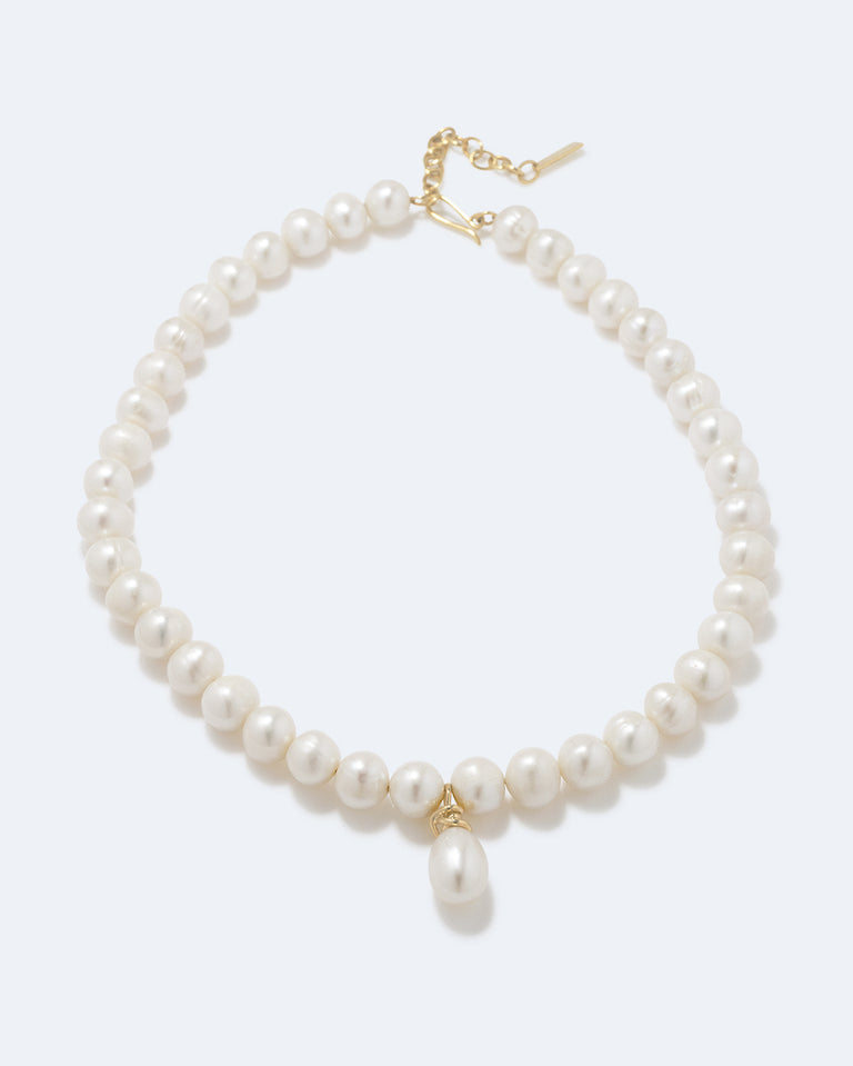 A Parcel of Endless Time - Pearl and Recycled Gold Vermeil Necklace