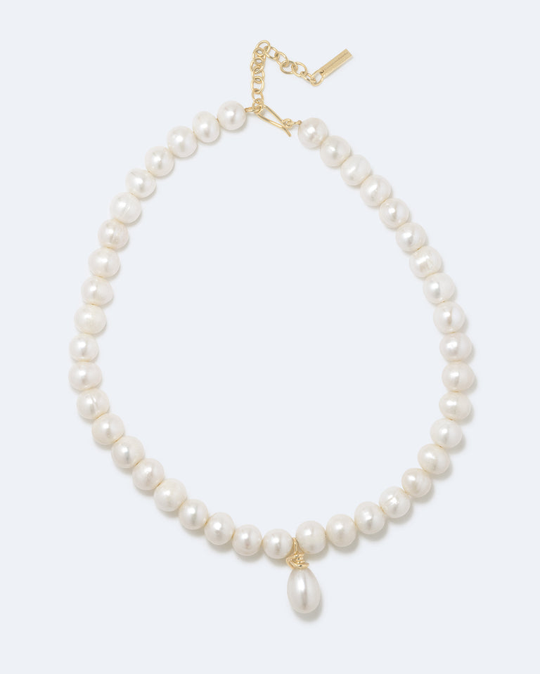A Parcel of Endless Time - Pearl and Recycled Gold Vermeil Necklace