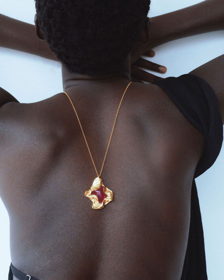 Galileo - Pink Resin and Gold Plated Pendant