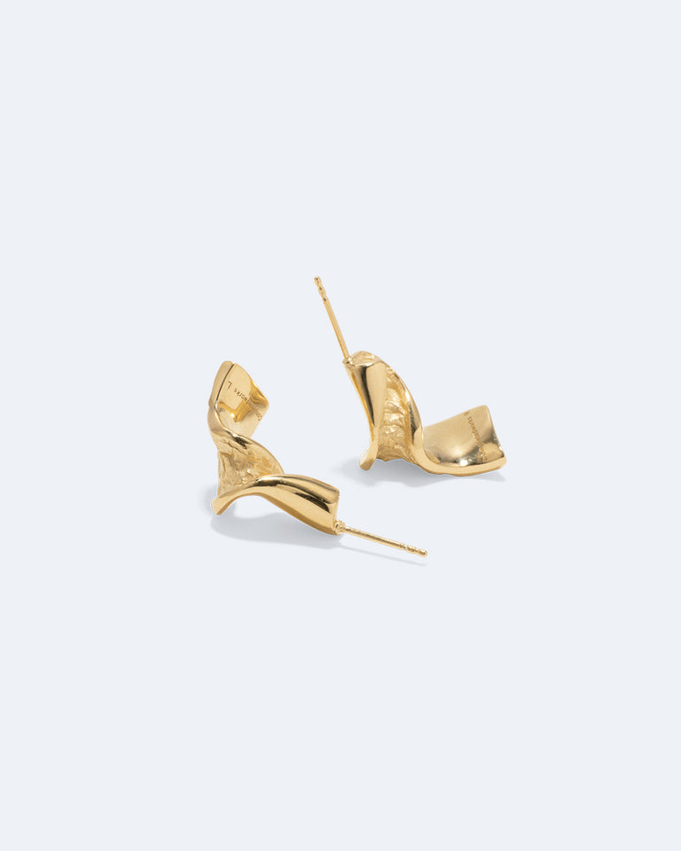 Ribbon II - Recycled Gold Vermeil Earrings