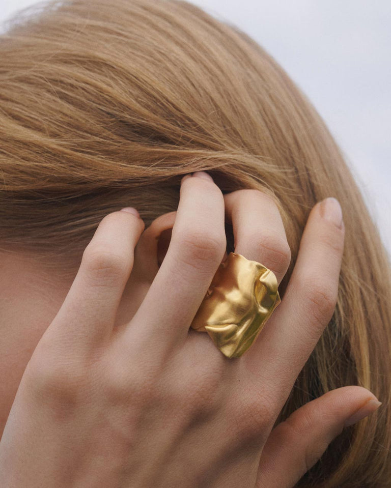 Crunched II: Crunched More - Recycled Gold Vermeil Ring