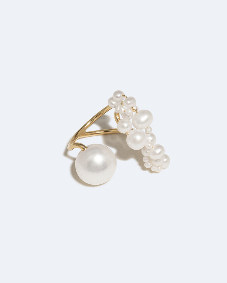 Speaking to the Penguins - Pearl and Gold Vermeil Ring