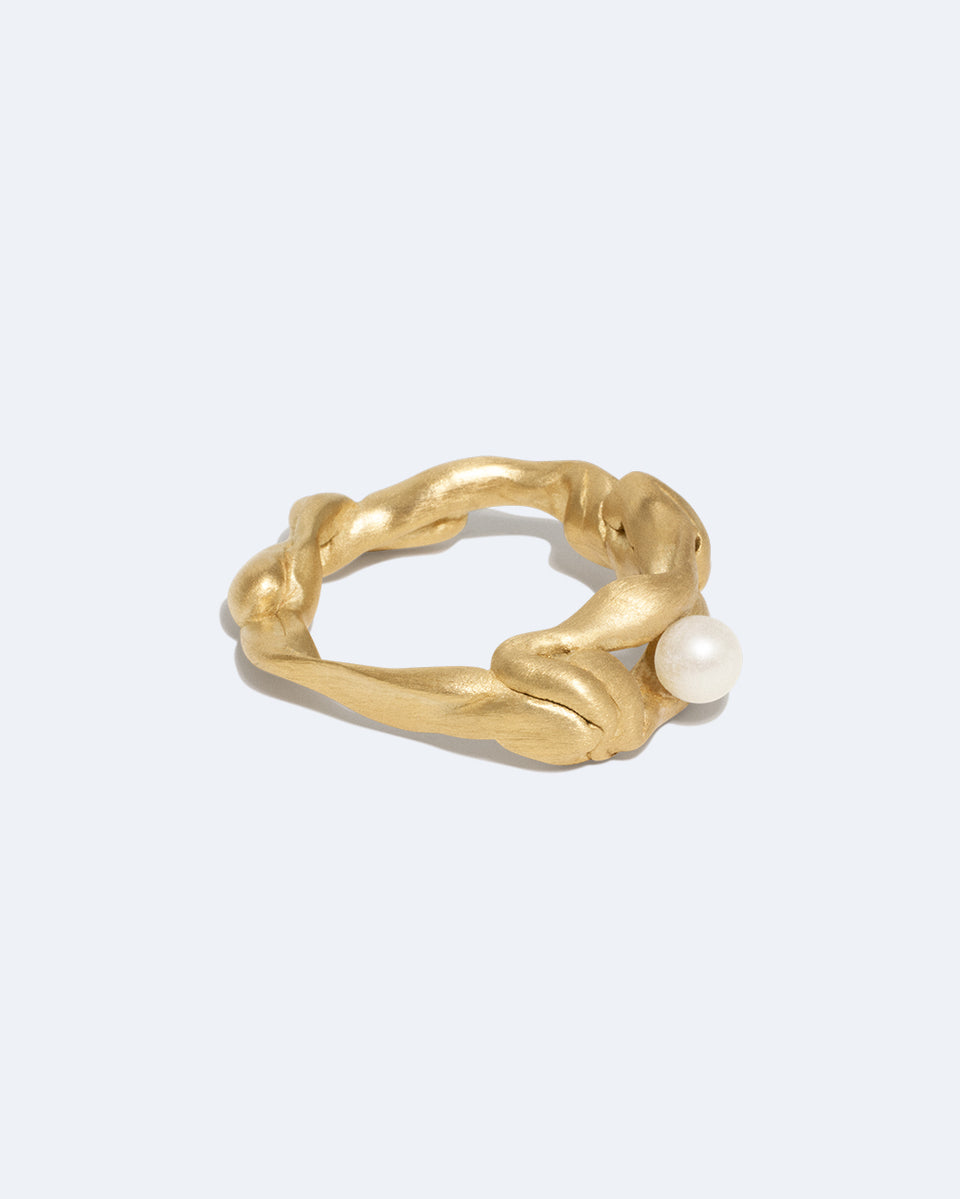 Treacle - Pearl and Recycled Gold Vermeil Ring