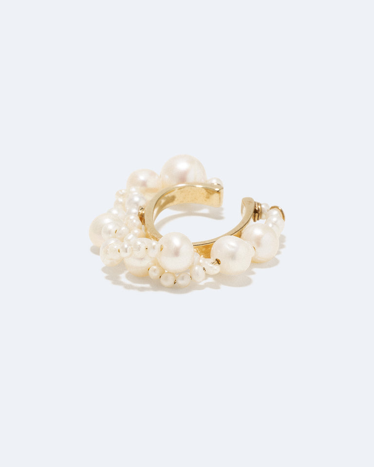 Nimbus - Pearl and Recycled Gold Vermeil Ear Cuff