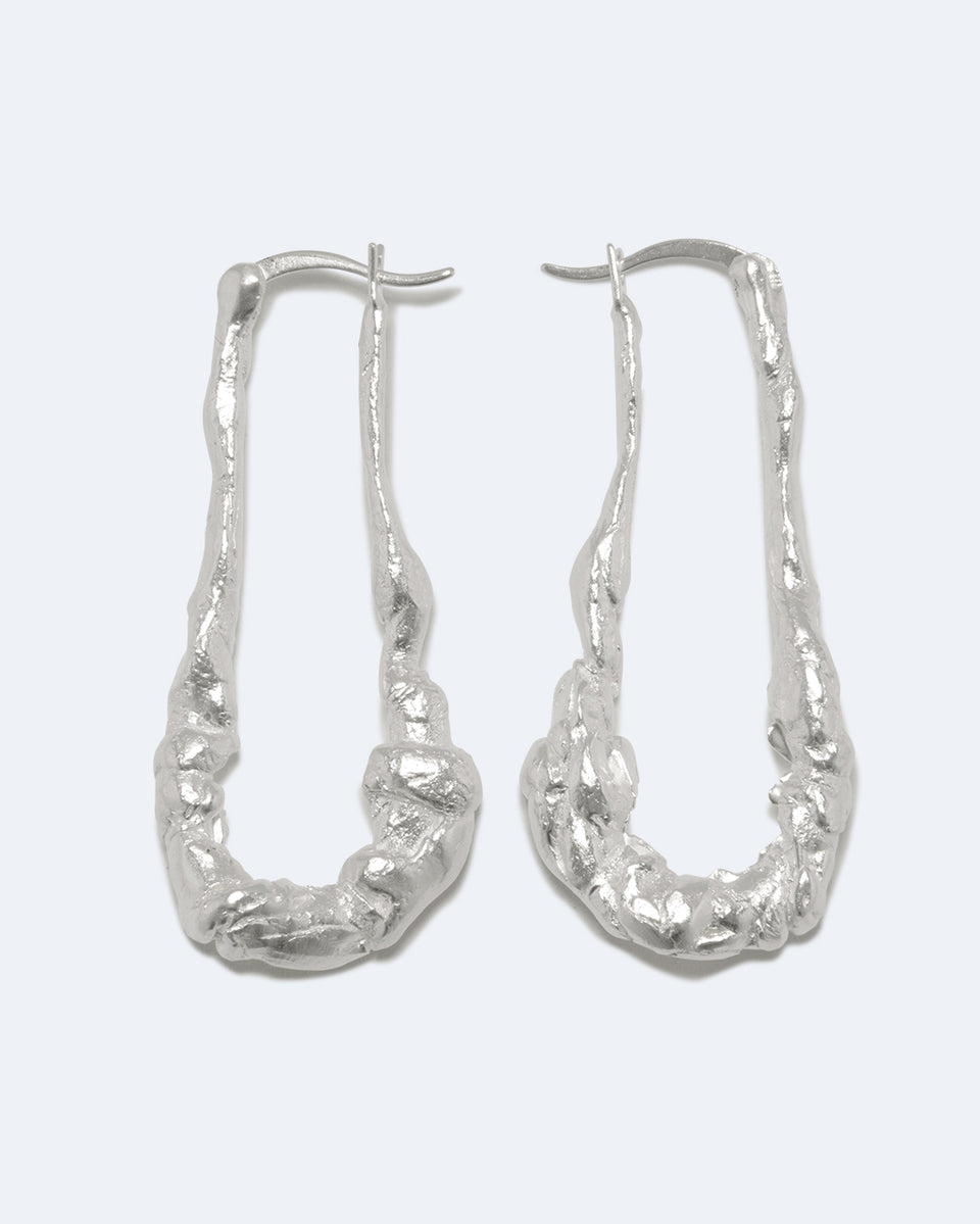 Dripstone - Silver Plated Earrings