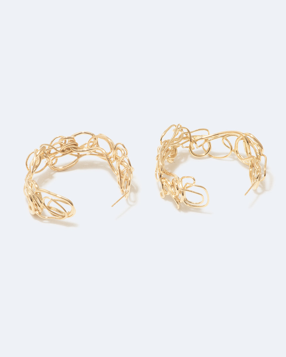 The Wifi Password Is Written Down Somewhere - Gold Vermeil Earrings