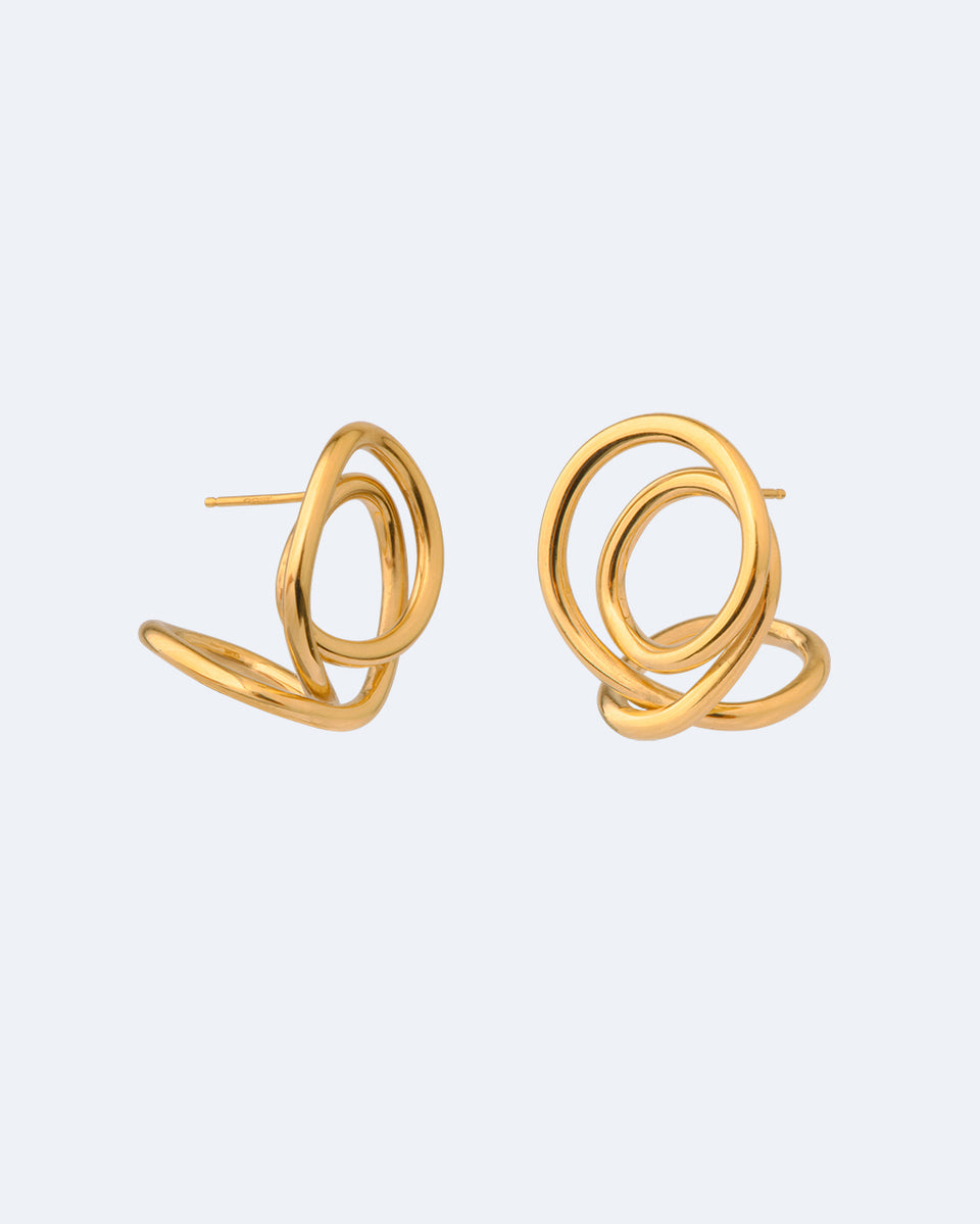 Letter to an Archaeologist - Gold Vermeil Earrings
