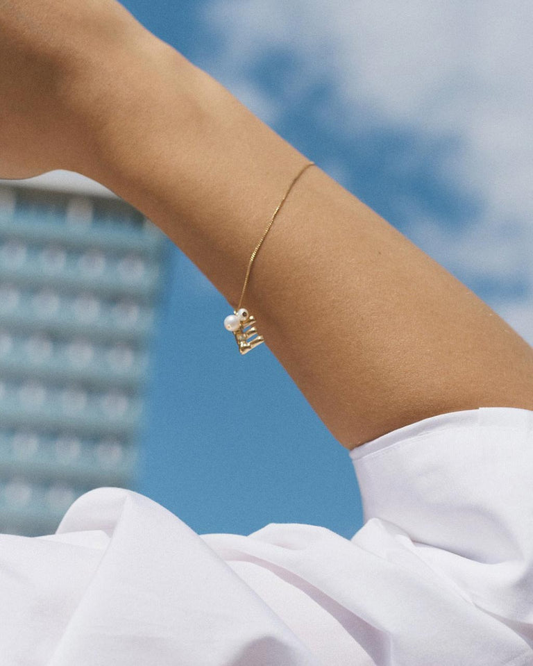 Classicworks™ Y - Pearl and Recycled Gold Vermeil Bracelet