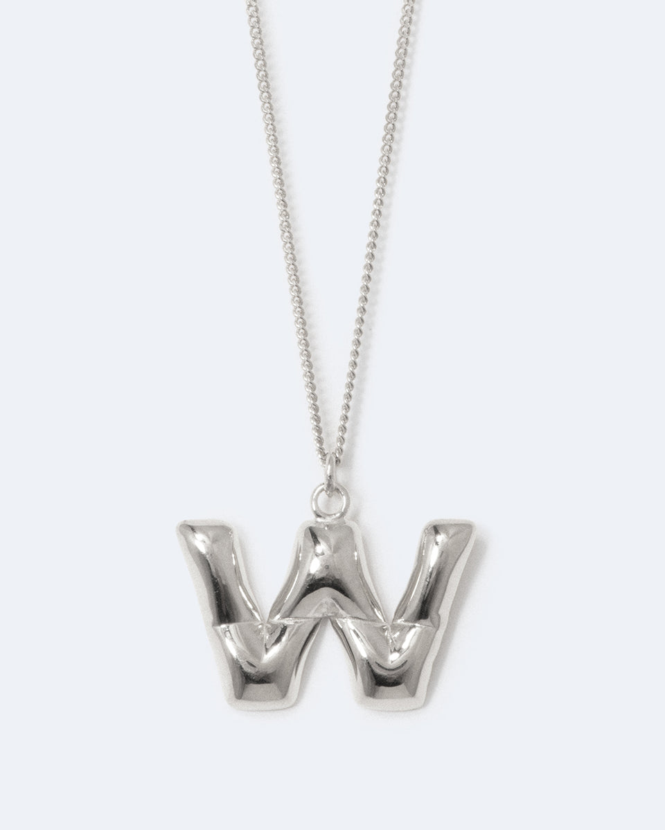 Classicworks™ W - Recycled Sterling Silver Necklace