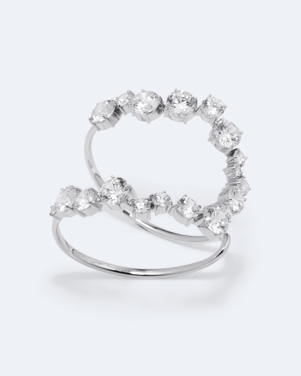 Myth - Zirconia and Rhodium Plated Cuff