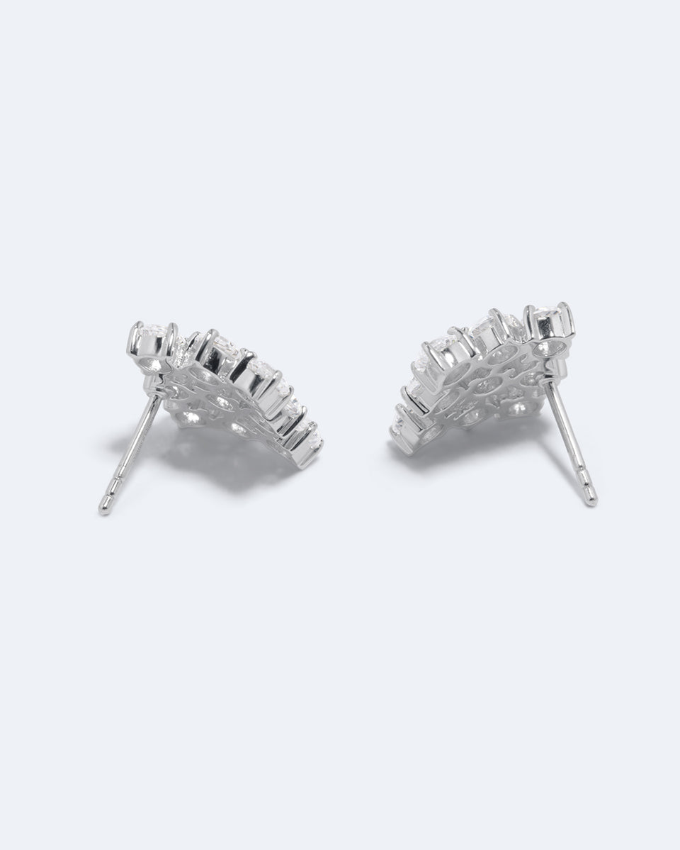 "Notsobig" Juggernaut - Zirconia and Recycled Silver Earrings