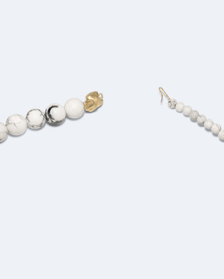 Tidelands - White Howlite and Recycled Gold Vermeil Necklace