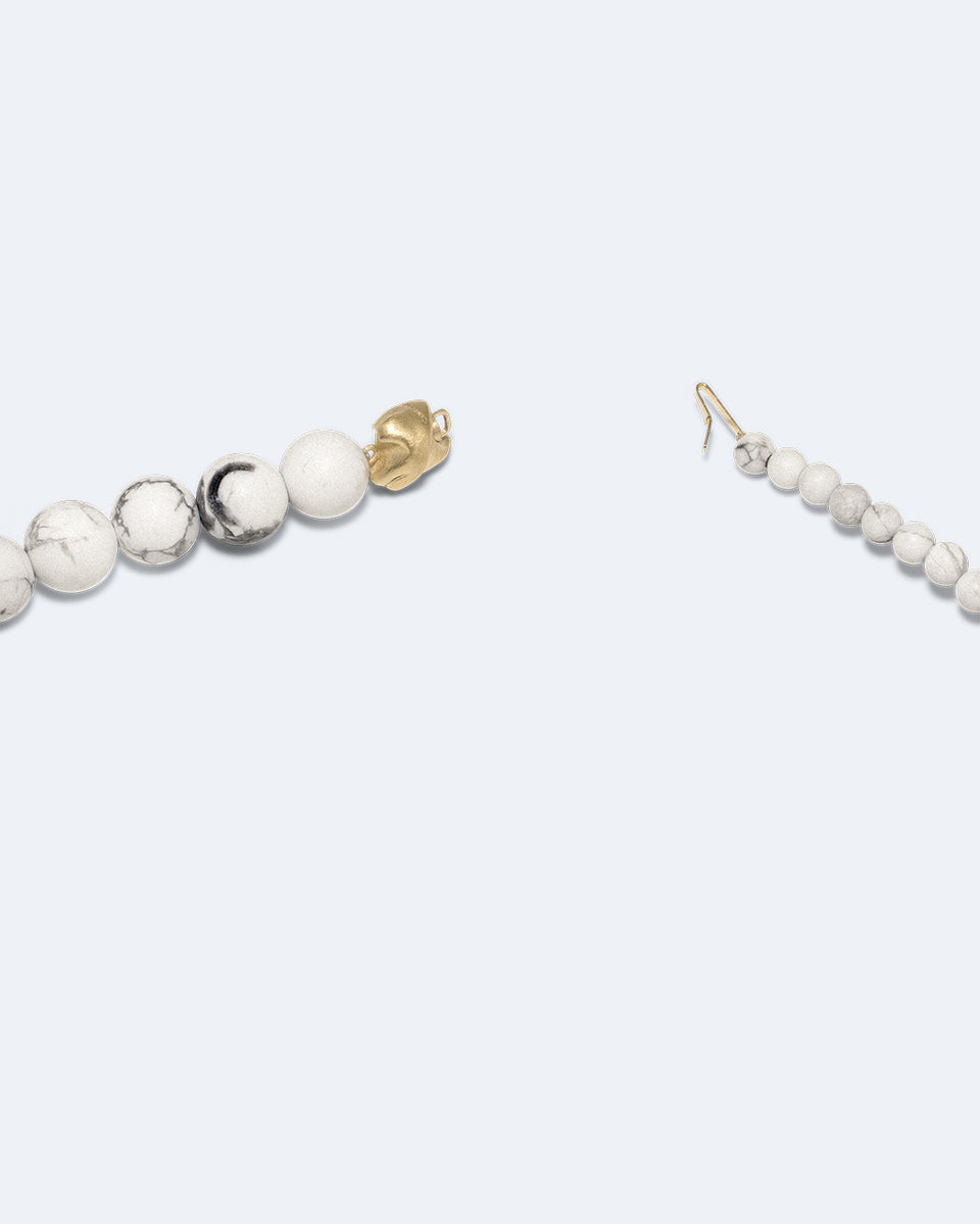 Tidelands - White Howlite and Recycled Gold Vermeil Necklace