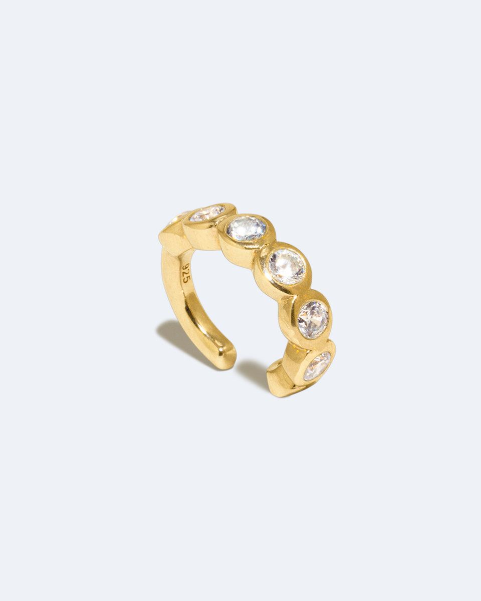 Arc - Zirconia and Recycled Gold Vermeil Ear Cuff