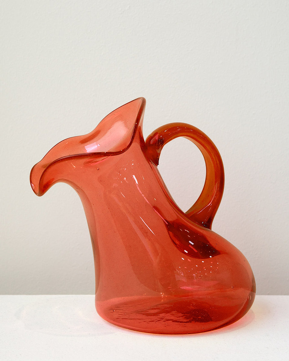 Thaw - Large Recycled Glass Jug in Red