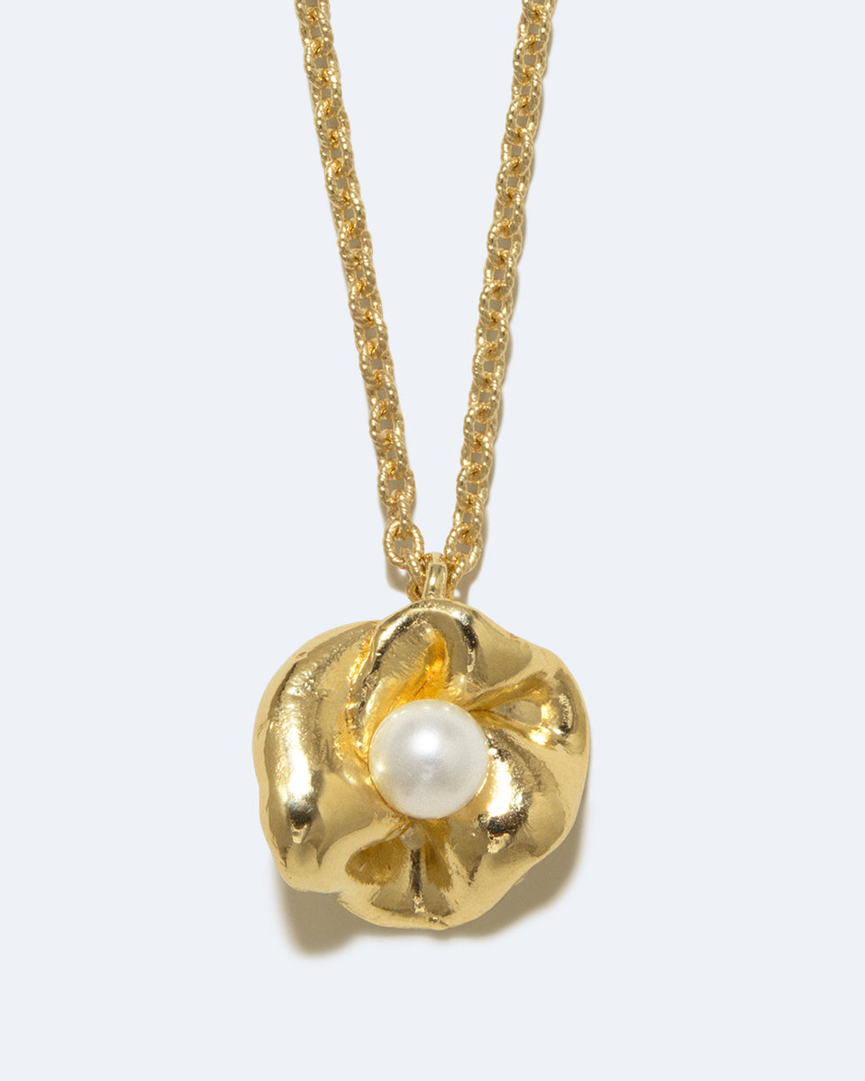 Dream Odyssey - Pearl and Recycled Gold Vermeil Pendant