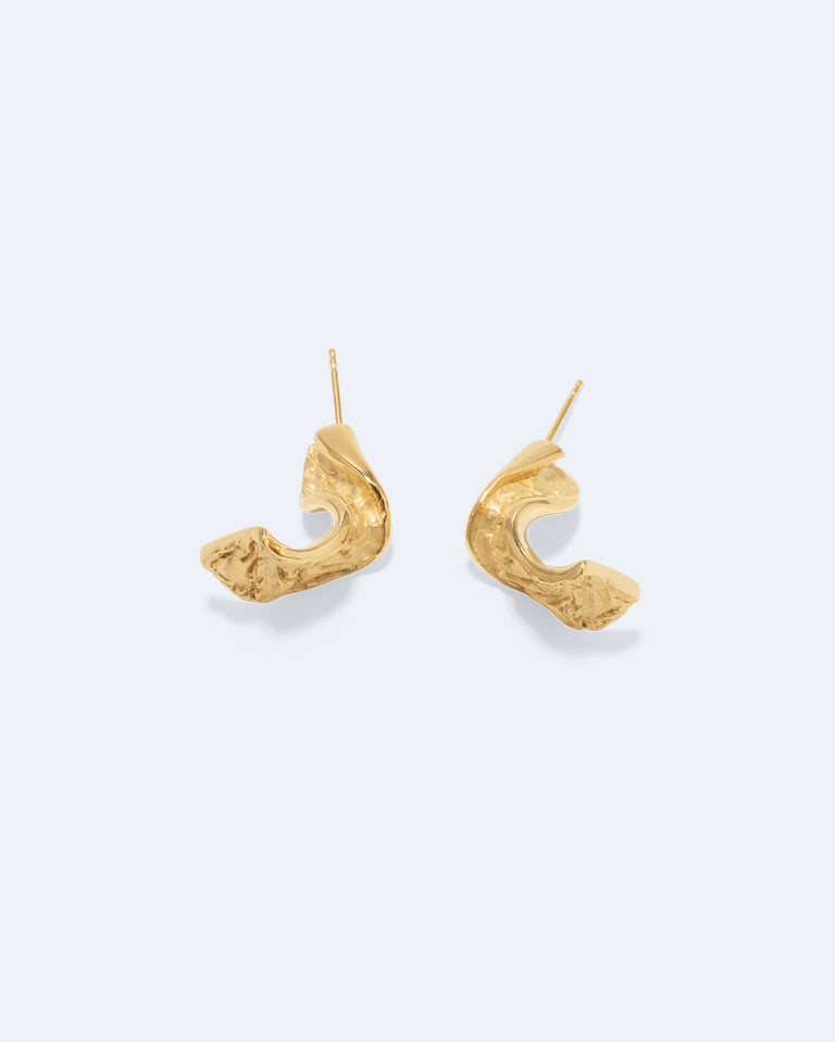 Ribbon II - Recycled Gold Vermeil Earrings