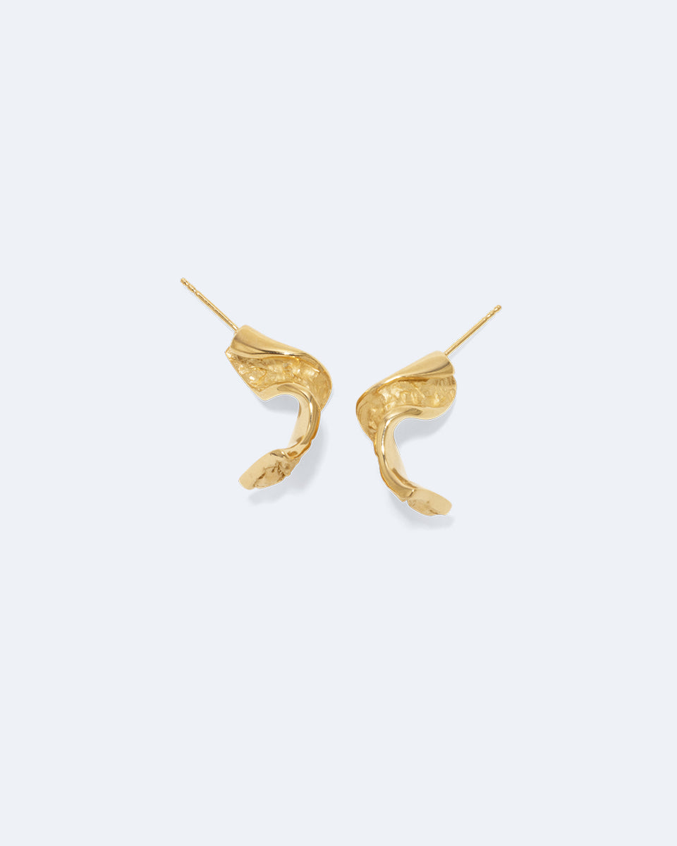 Ribbon II - Recycled Gold Vermeil Earrings