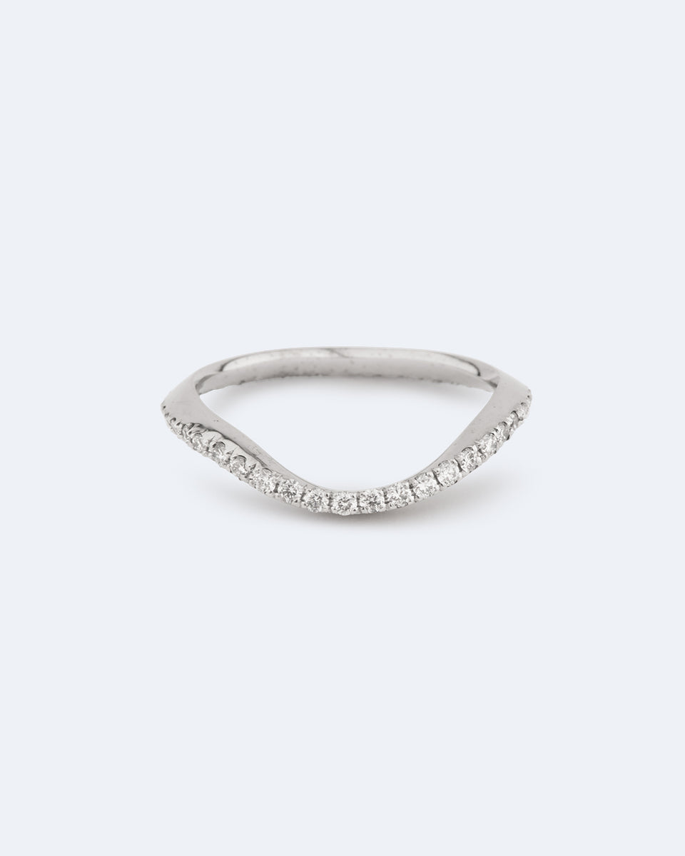 Wild Waves - 18 Carat White Gold and Diamond Ring