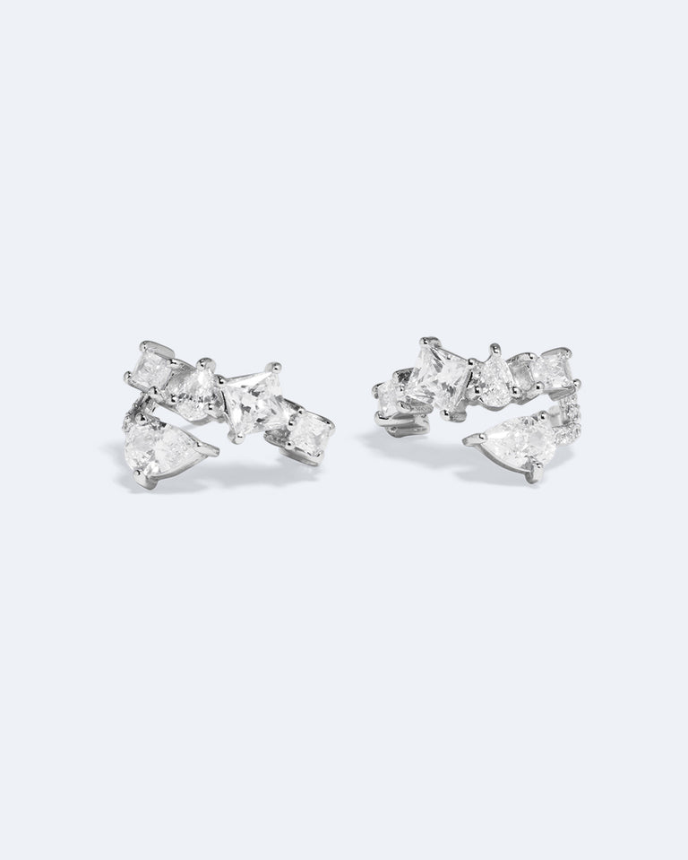 The Backup Plan for the Backup Plan - Zirconia and Recycled Silver Earrings
