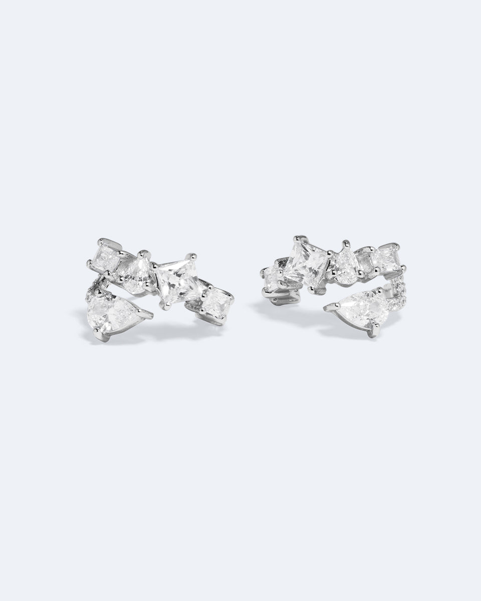 The Backup Plan for the Backup Plan - Zirconia and Recycled Silver Earrings