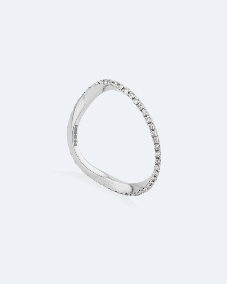 Wild Waves - 18 Carat White Gold and Diamond Ring