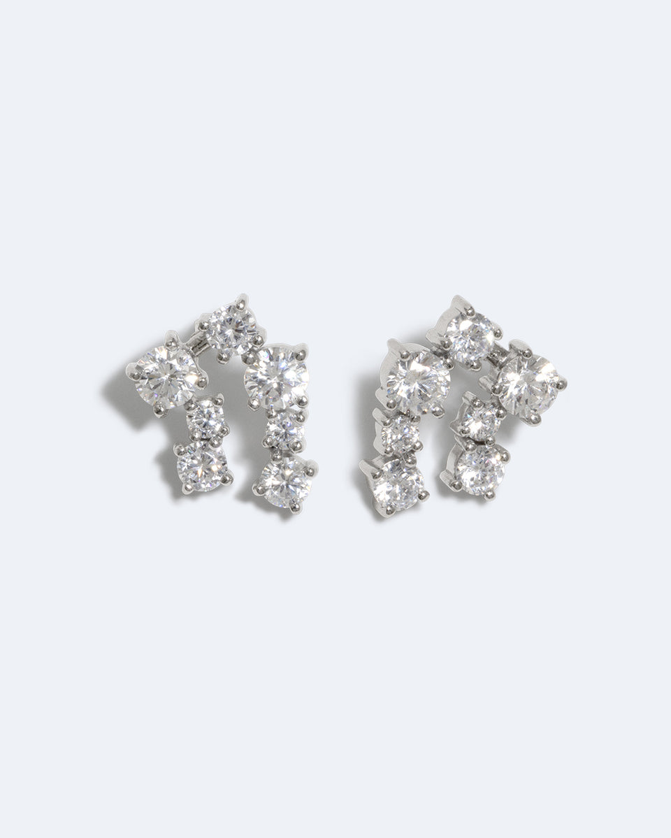 Myth - Zirconia and Rhodium Plated Earrings
