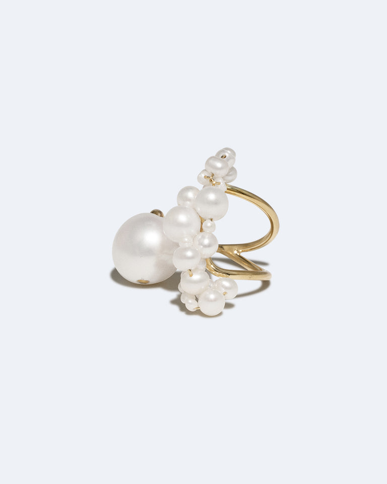 Speaking to the Penguins - Pearl and Gold Vermeil Ring