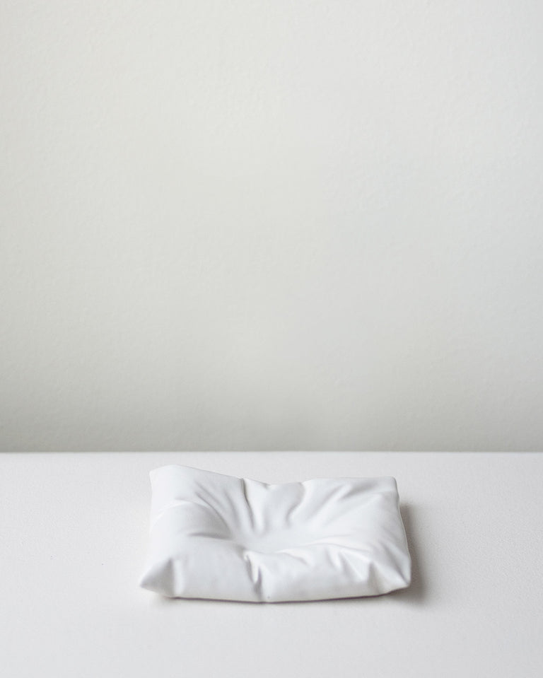 Plush - Ceramic Cushion in Matte White