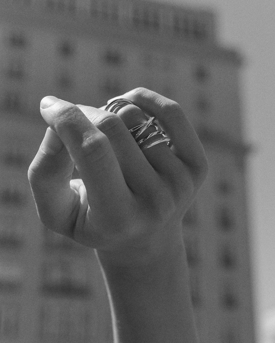 Running Against the Tide - White Topaz and Gold Vermeil Ring