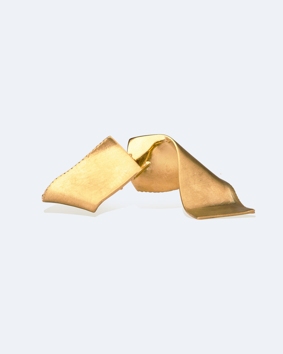 Memories of Water - 18 Carat Yellow Gold and Diamond Earrings
