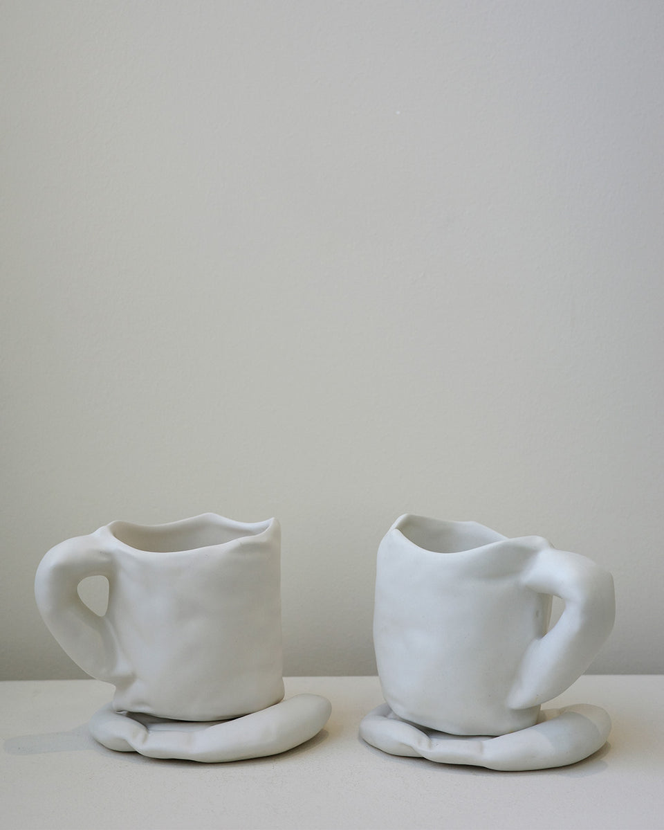 Stand Back! This Coaster is Deflating - Set of 2 Coasters in Matte White