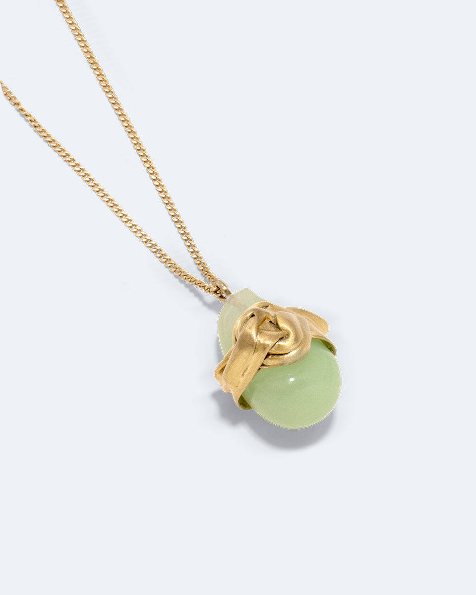 Wrapped - Jade Bio Resin and Gold Vermeil Pendant
