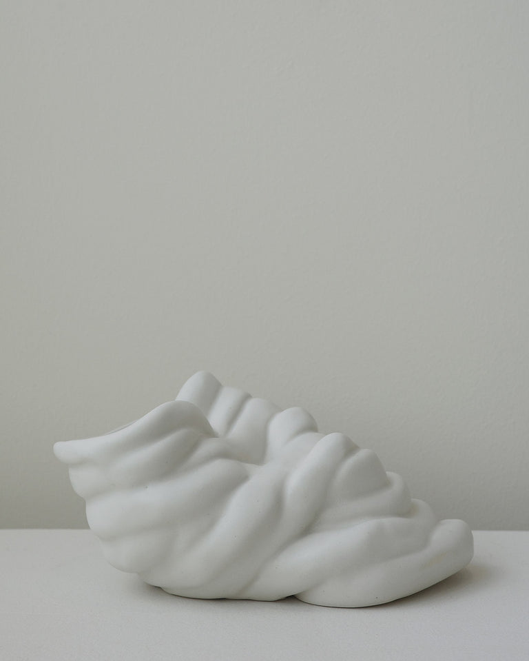 Don't Slouch! - Medium Vase in Matte White