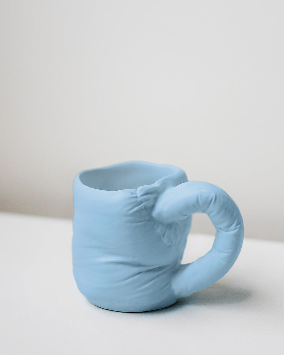 "Stuffed" - Mug in Matte Blue