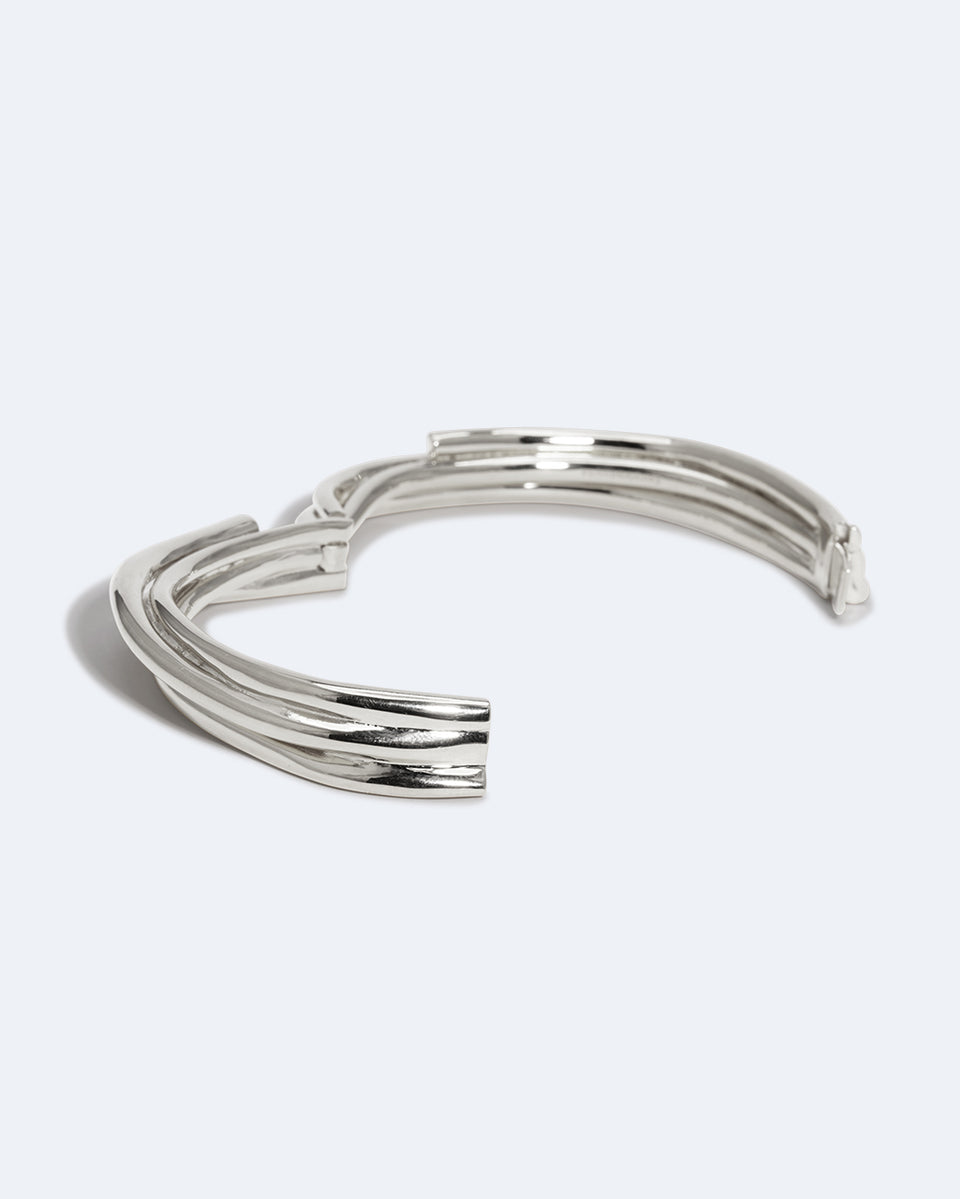 The Shifting Ground Beneath Our Feet - Silver Plated Bangle