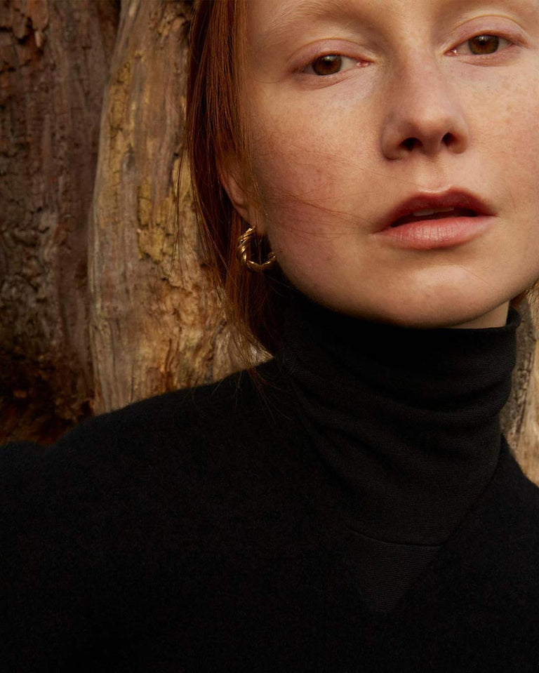 Deep State - Gold Vermeil Hoop Earrings
