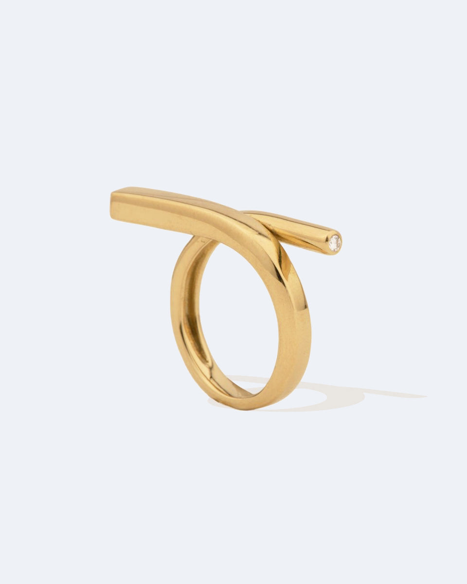 Flight - 18 Carat Yellow Gold and Diamond Ring