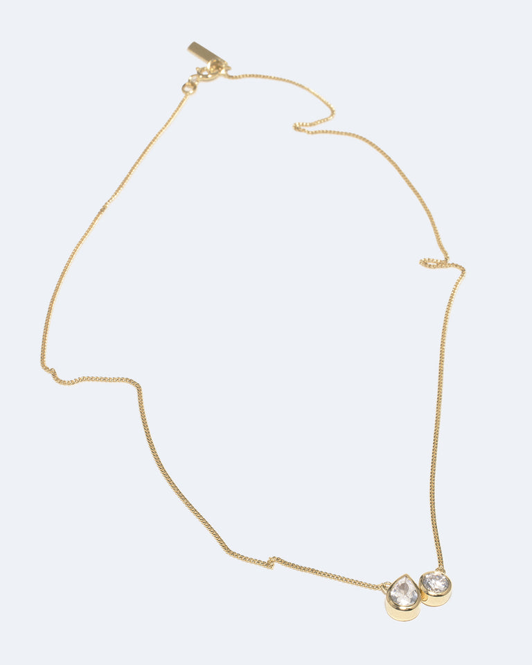 Like Peas in a Pod -  Zirconia and Recycled Gold Vermeil Pendant