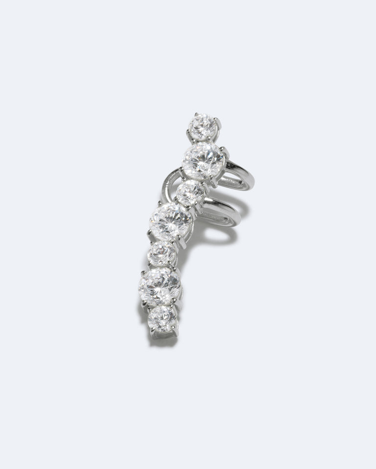Chips or Fries? - Zirconia and Recycled Silver Ear Cuff