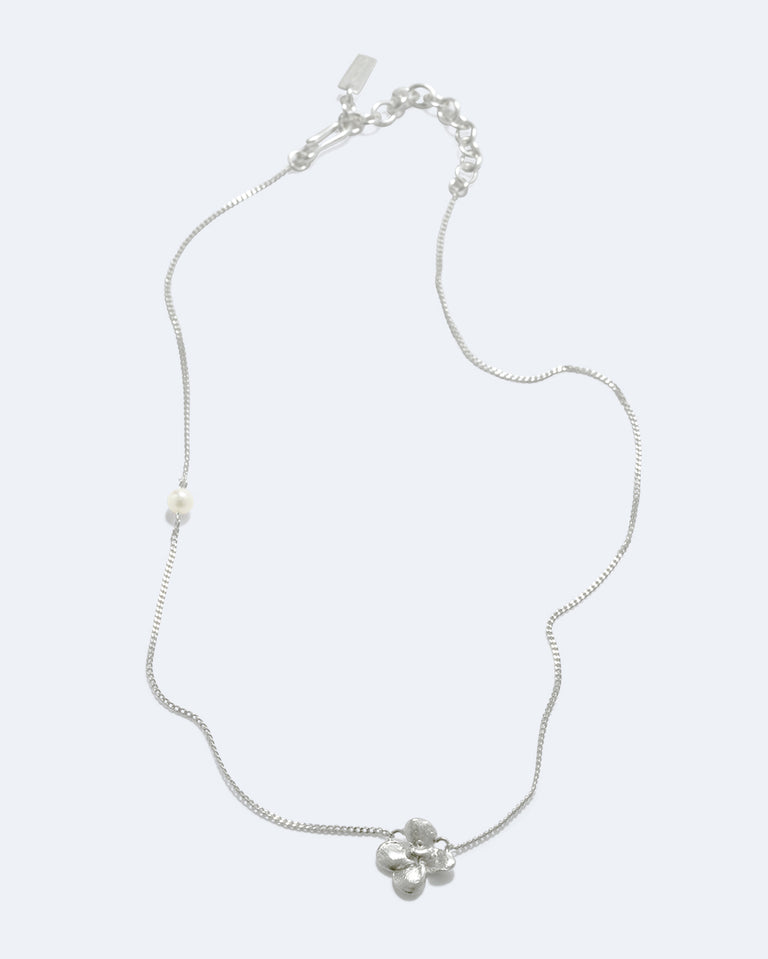 Lucky Break - Pearl and Silver Plated Necklace