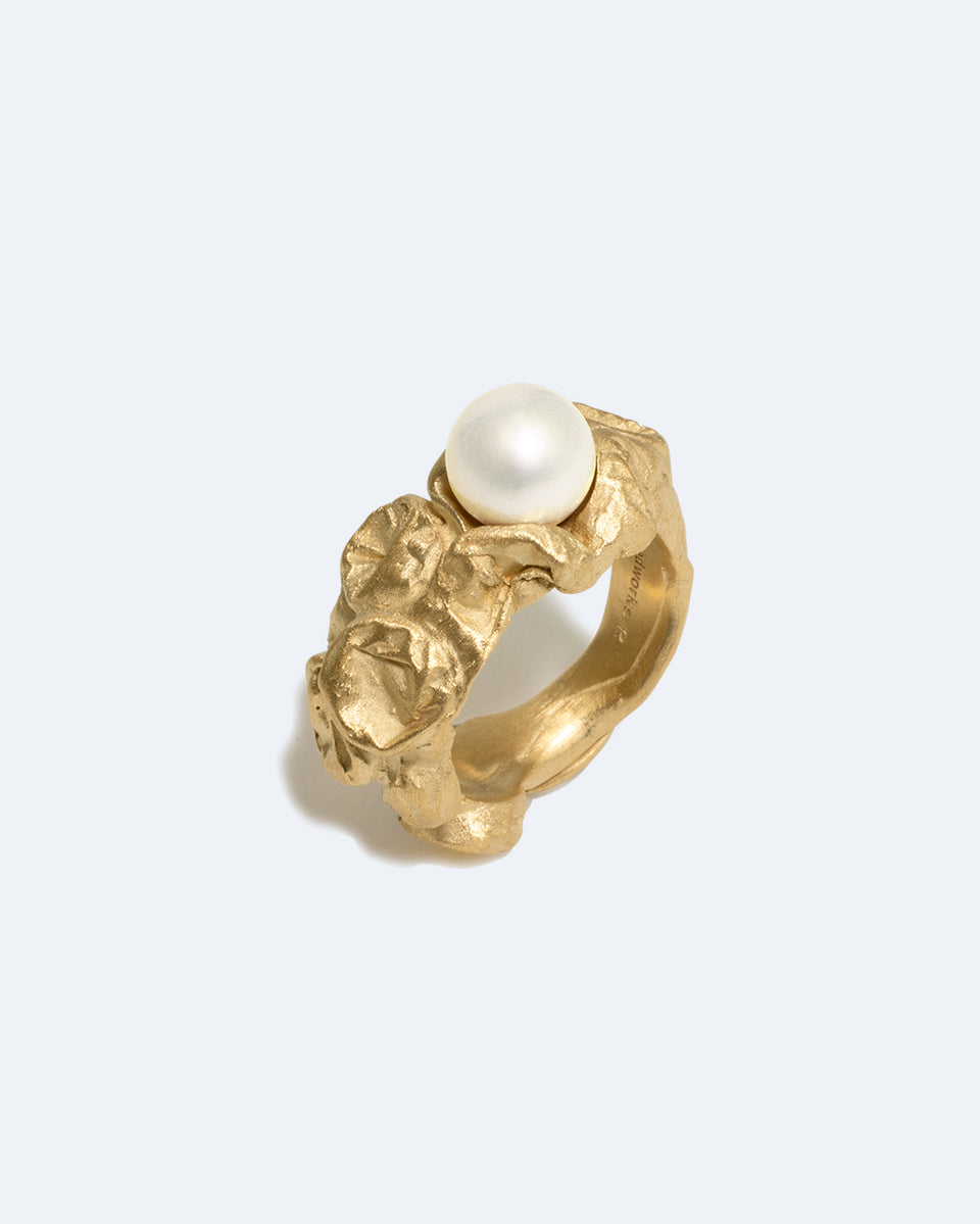 Bubble - Pearl and Gold Vermeil Ring
