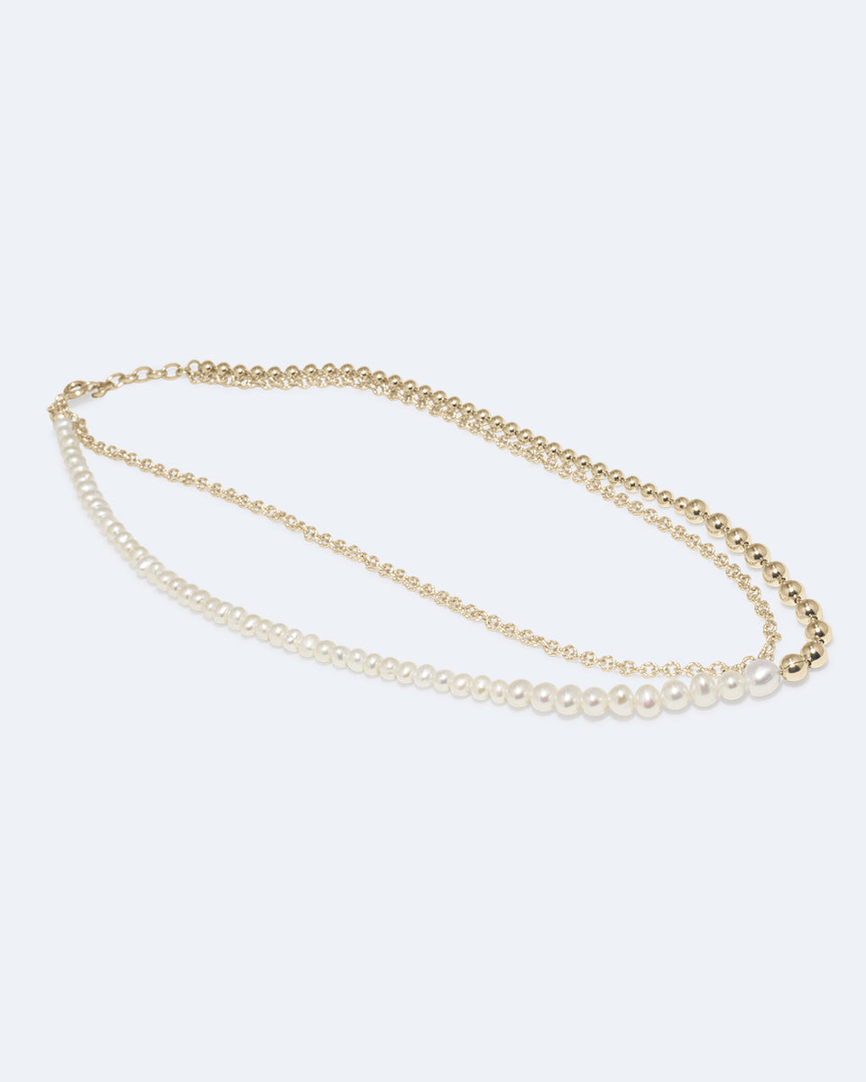Forgotten Seas - Pearl and Gold Vermeil Necklace
